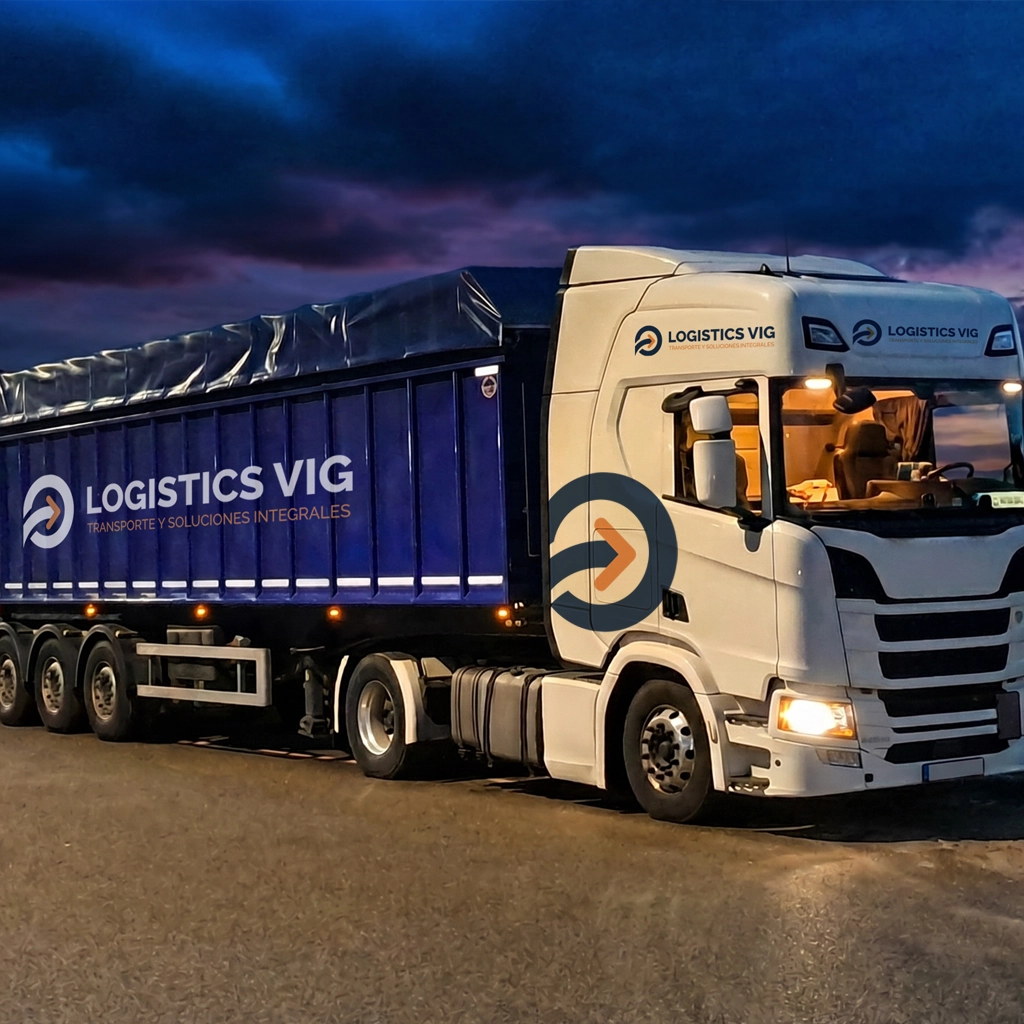 Basculante de LogisticsVIG en operación en obra